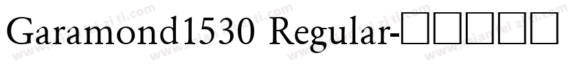Garamond1530 Regular字体转换